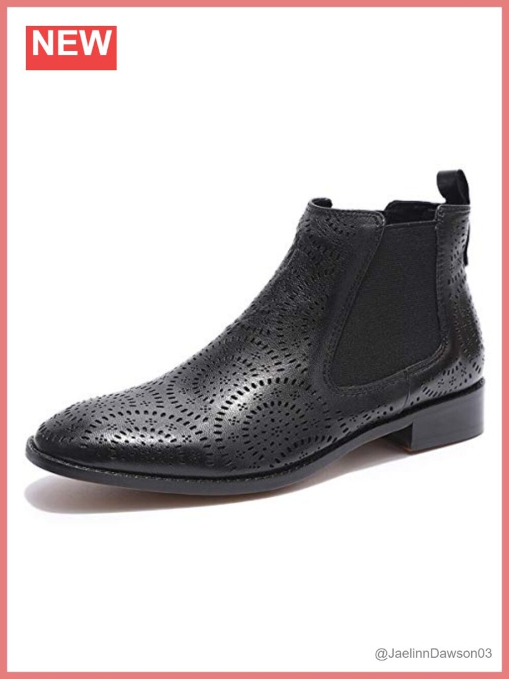 Mona flying Women Leather Chelsea Boot Chic Low Heel Ankle Booties